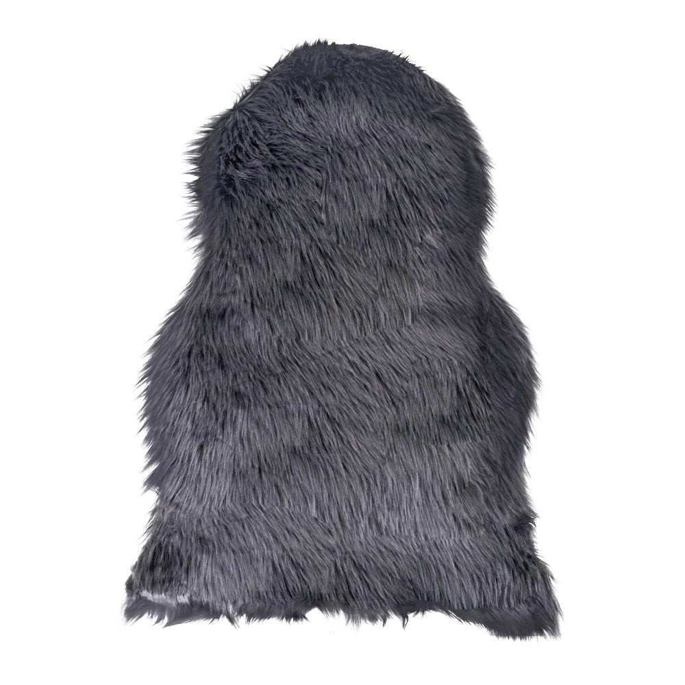 Lamsleer Kunstmatig - Grijs, Polyester, 50x85x6,5 cm