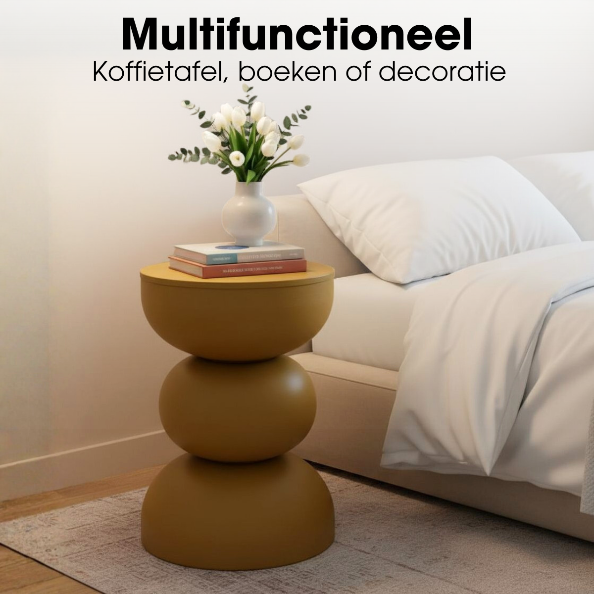 Bijzettafel Luna Geel