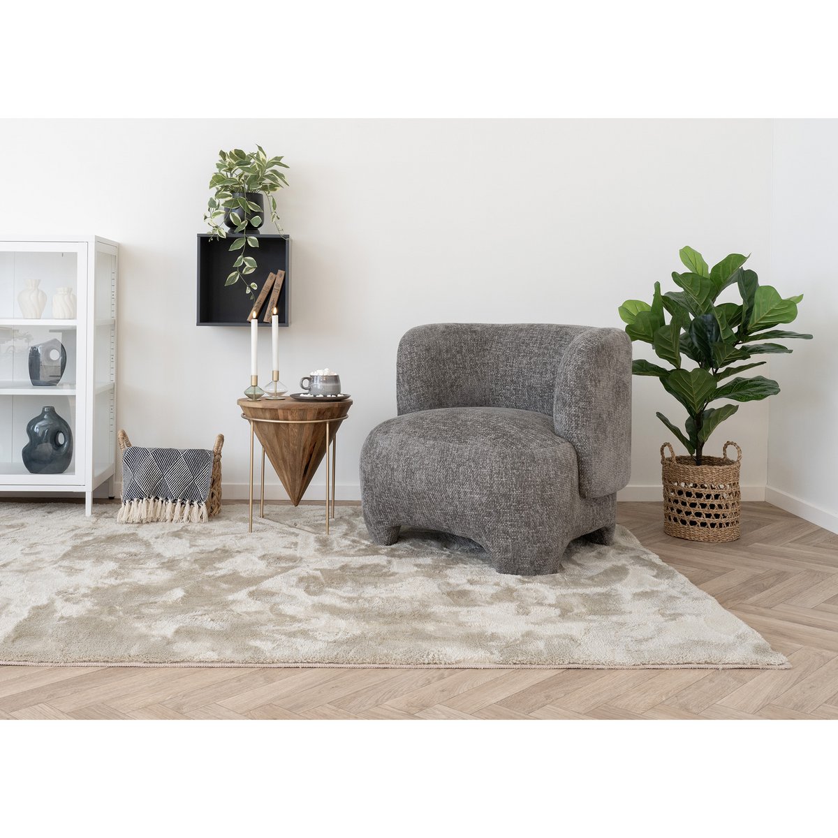 Izmir Plaid - Blauw, Katoen, Polyester, 130x180 cm