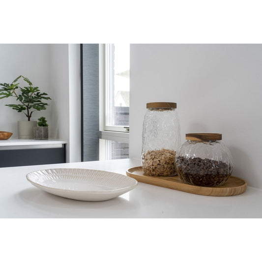 Dienblad - Wit, Keramiek, 30,5x20,3x3,8cm