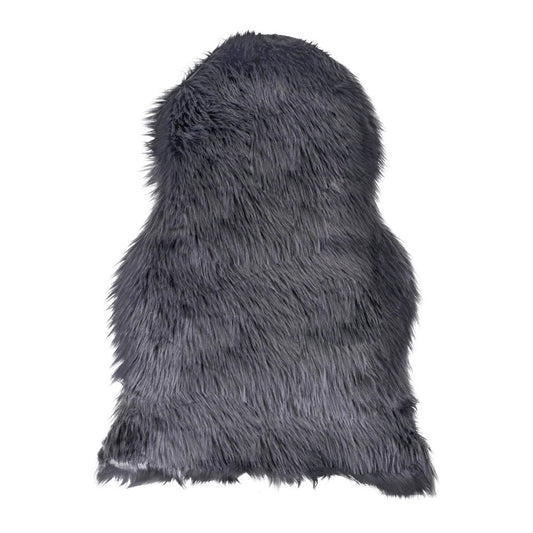 Lamsleer Kunstmatig - Grijs, Polyester, 50x85x6,5 cm