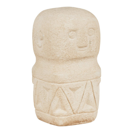 Decoratie - Decoratie in cement, beige, 5,5x5,5x10 cm