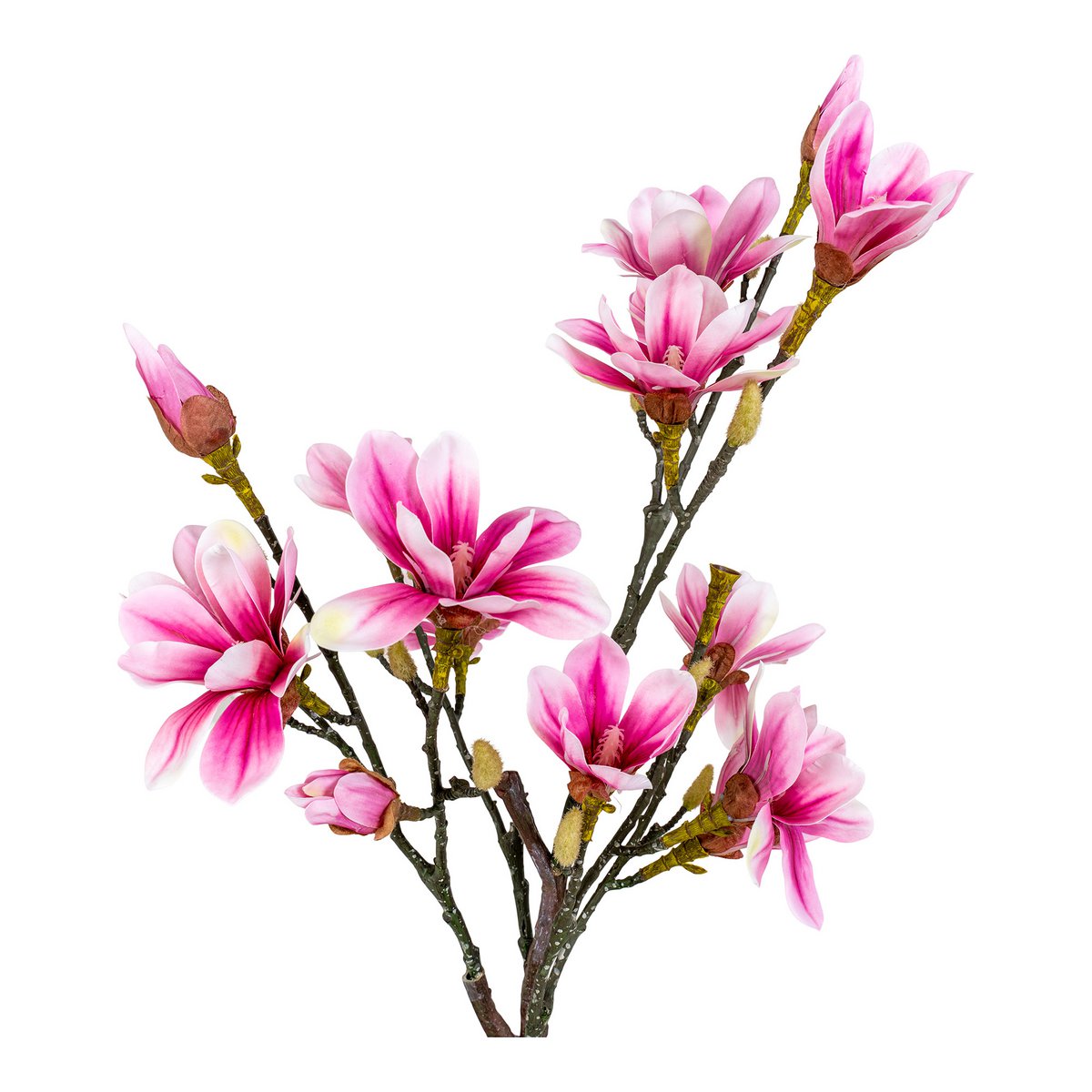Magnoliaboom - Groen/Rosa, PE-kunststof, H:74 cm