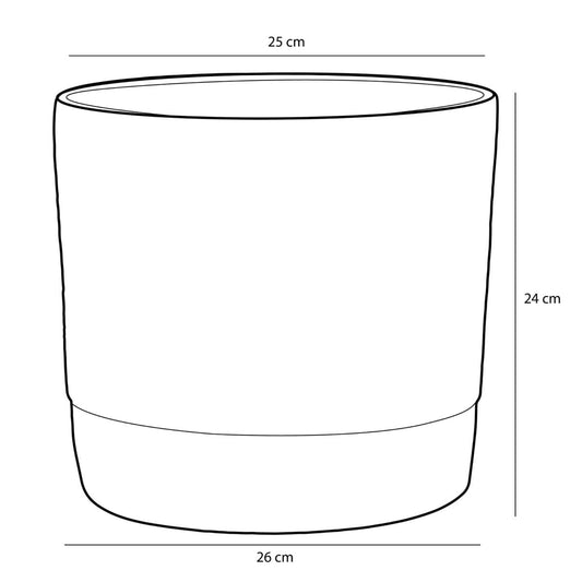 Bloempot binnen Olof Donkerblauw