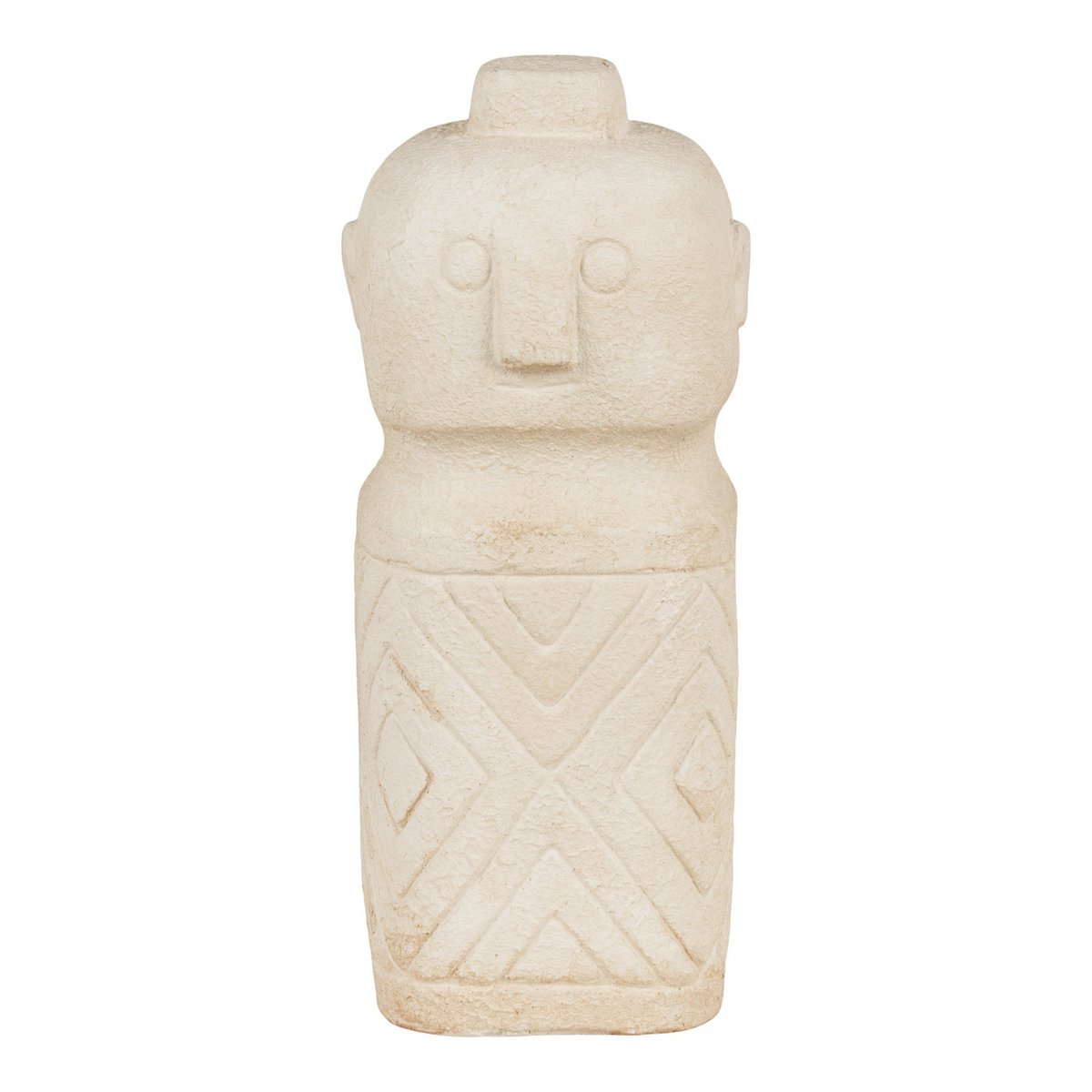 Decoratie - Decoratie in cement, beige, 6,5x6,5x15 cm