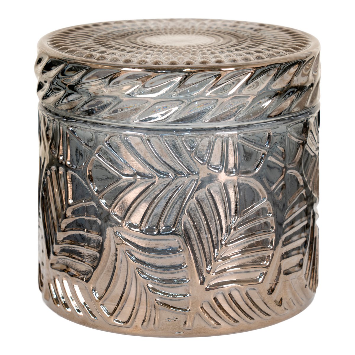 Potten - Gerookt, Glas, Ø9x8,5 cm - Set van 2