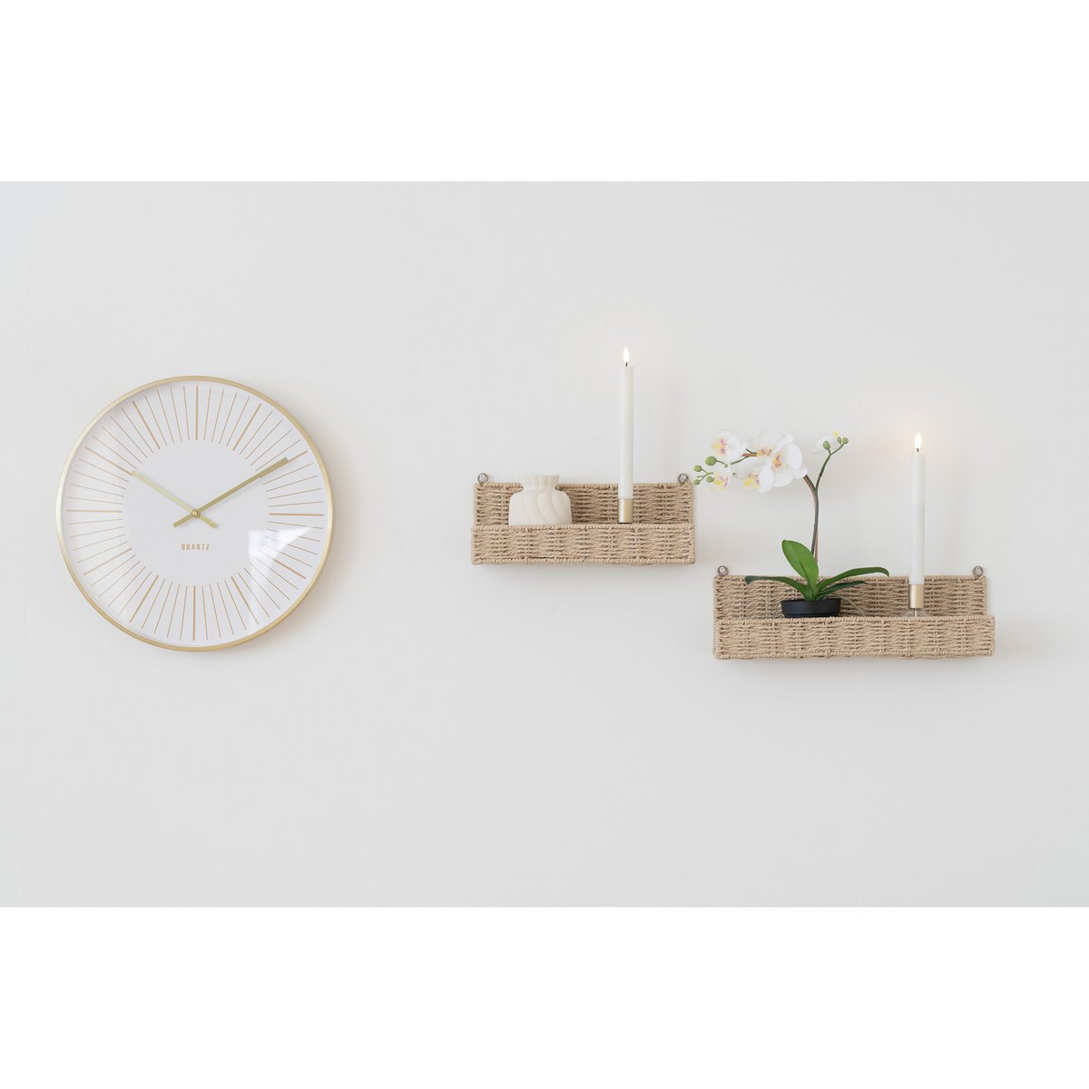 Takamaka Wall Clock - Goud, aluminium/glas, Ø40 cm