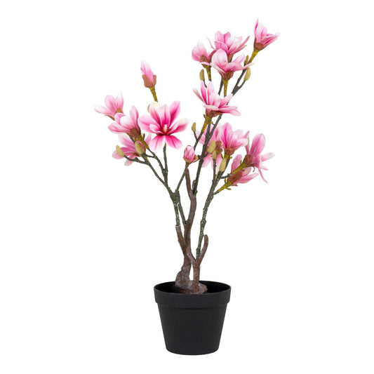 Magnoliaboom - Groen/Rosa, PE-kunststof, H:74 cm