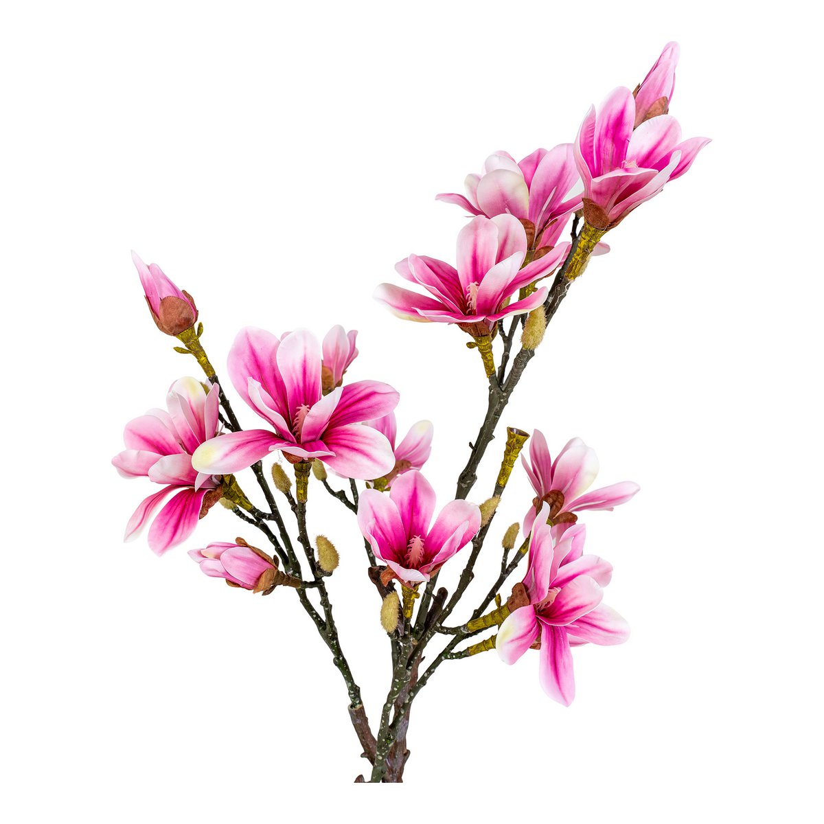 Magnoliaboom - Groen/Rosa, PE-kunststof, H:74 cm