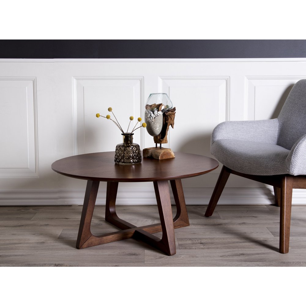 San Marino Waterdrop - Natuurlijk, Teakhout/Glas/Staal, 18x15x25 cm