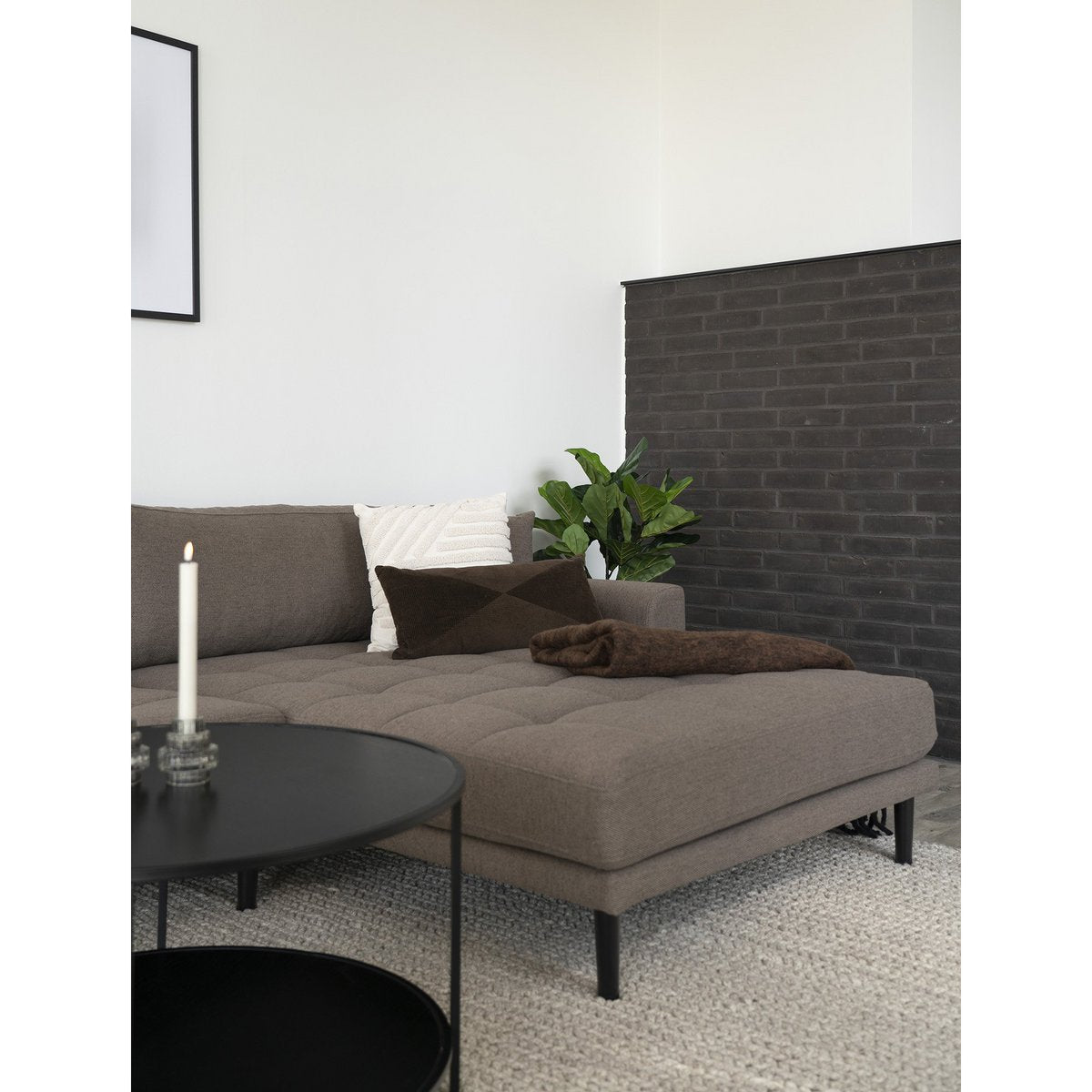 Albany Kussen - Kussen, Polyester, Katoen, wit, 45x45 cm